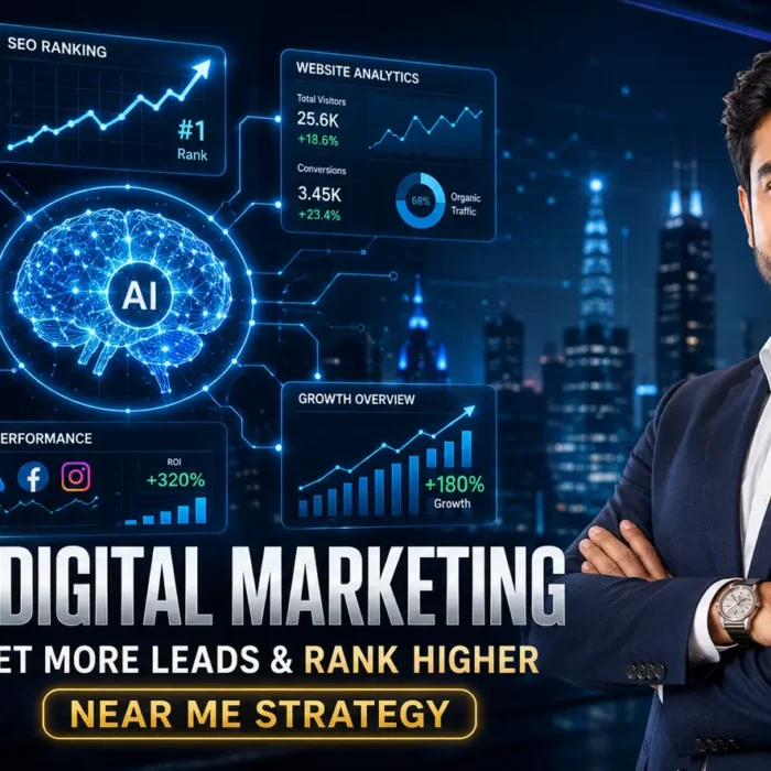 AI Digital Marketing Near Me helping businesses improve SEO rankings, generate leads, increase website traffic, and grow online with AI-powered marketing strategies.