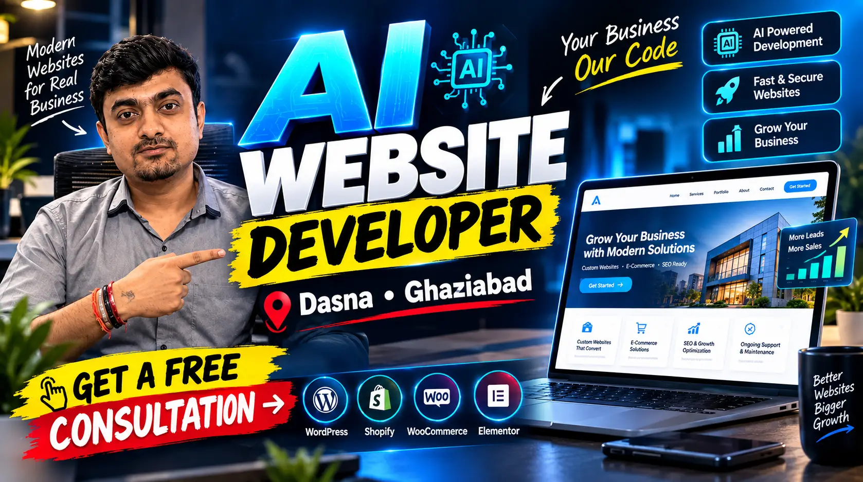 AI Website Developer in Dasna, Ghaziabad